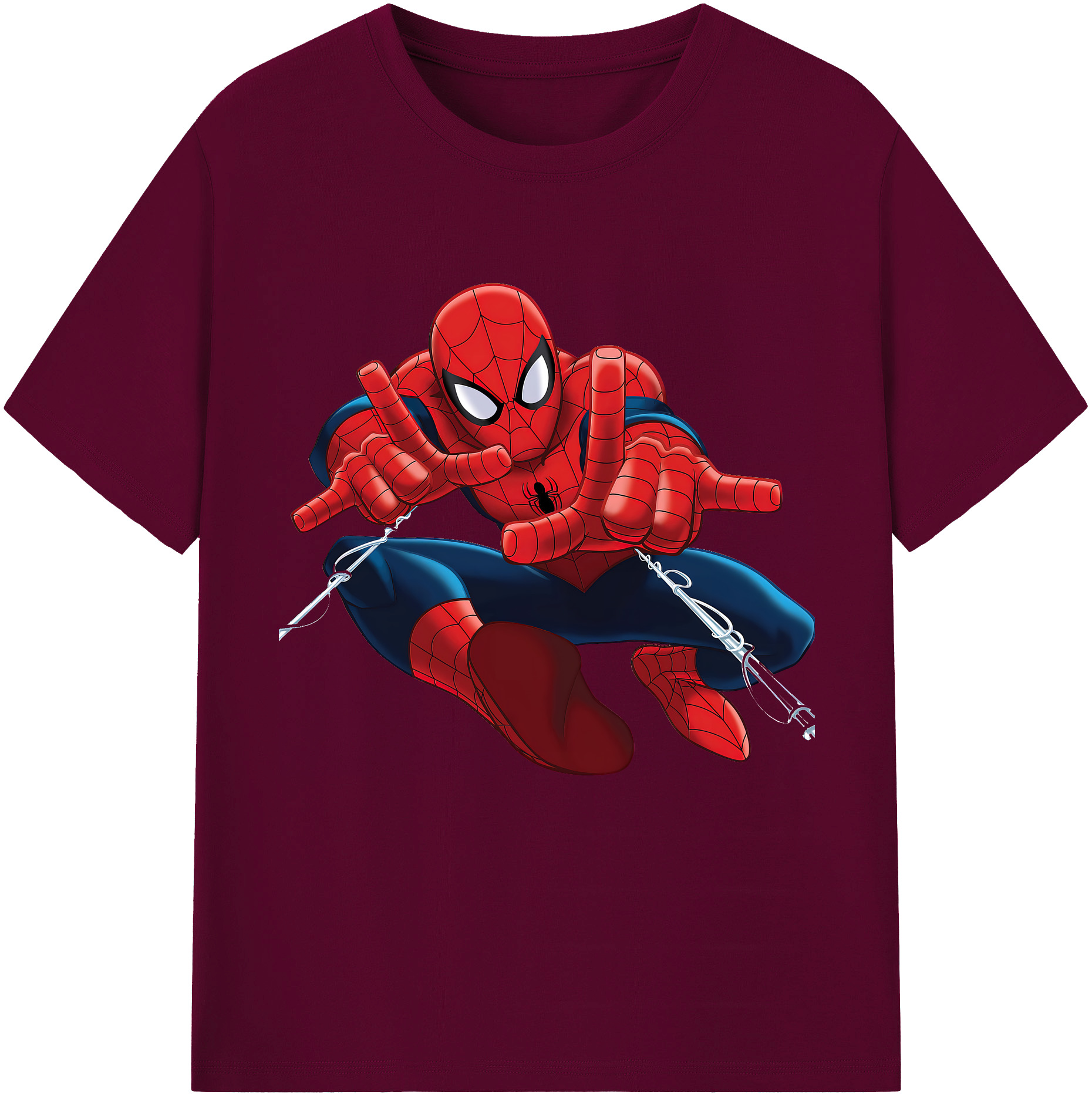（画像用） Spider Man スパイダーマン レディースカジュアルプリントTシャツ（綿100％）